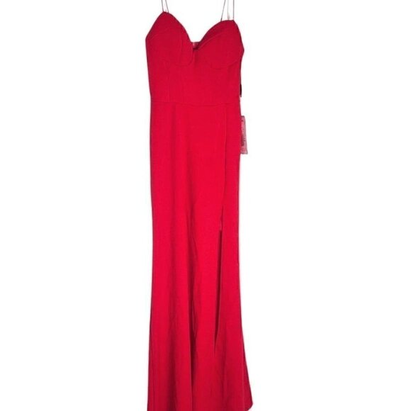 B DARLIN Juniors High-Slit Boned Bodice Evening Gown glam dress 11/12 P … - Picture 4 of 12